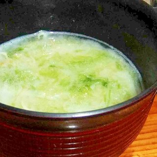 青さと豆腐　白味噌仕立て